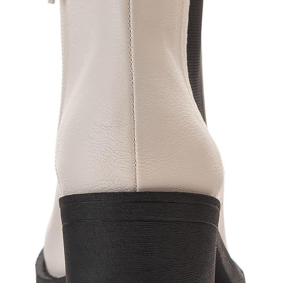 Sun + Stone Womens Morghan B/W Faux Suede Round Toe Ankle Boots Shoes NWT Sz 10 - Picture 2 of 5